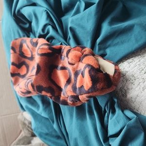 Vintage K&M 2001 Snake Puppet Black & Rust Plush Stuffed Animal See Disc.